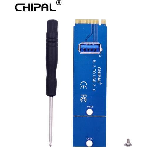 CHIPAL NGFF M.2 to USB 3.0 Card Adapter for PCIe PCI-E Riser Card M2 to USB3.0 Card for Bitcoin Litecoin Mining