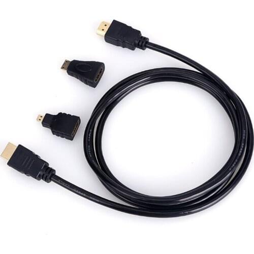 3 in 1 HDMI HDTV Adapter for PC Laptop Tablet HDMI to VGA Adapter Converter Micro HDMI Cable Support Full HD 1080P HDTV