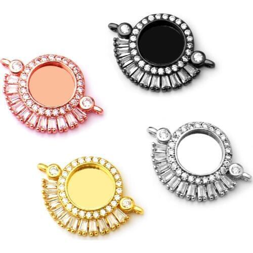 2019 new brass micro-inlaid zircon CZ pendant bracelet jewelry accessories suitable for 4mm 10mm DIY Jewelry making