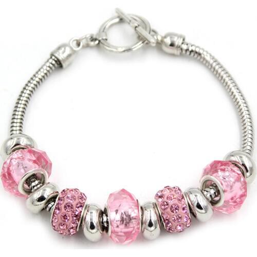 1PC New Arrival 9 Colors Bead Bracelet T-bar Toggle Closer Bangle&Bracelet Gifts for Women Jewelry Bijoux Pulsera