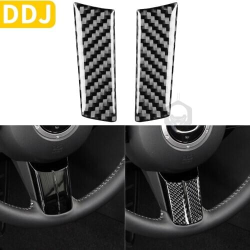 For Mazda MX-5 Miata 2009-2015 Carbon Fiber Steering Wheel Trim Strip Below Logo Tuning Sticker MX5 NC Roadster Car Accessories