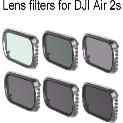 DJI Air 2S Lens Filter ND4/8/16/32 /CPL/UV Lens Filters ND Filter Sets for DJI Air 2S Drone Camera Accessories