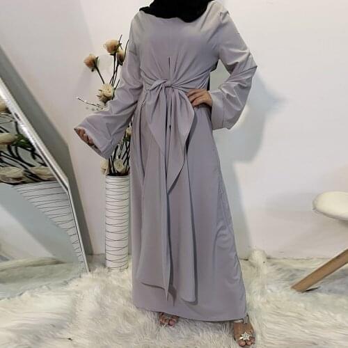 Eid Mubarak Abaya Dubai Turkey Bandage Arabic Hijab Muslim Dress African Dresses for Women European Islam Clothing Vestidos Oman