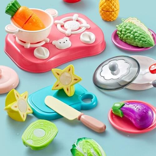 Simulation Kitchen Toys Vegetables And Fruits Kitchen Toys Sets Early Education Childrens Play House Kitchen Toys For Children
