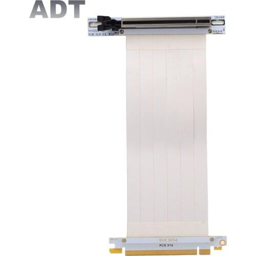 PCIe Riser Cable, 108 123mm Premium Shielded High-Speed PCI-E 3.0 x16 Riser Cable, 90 Adapter White For GPU Vertical Mount