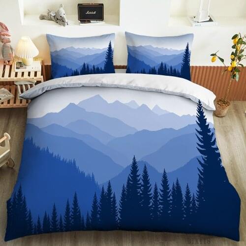 Bedding sets Print duvet cover set village queen king size Pillowcase 3pcs Twin quilt cover pillowcase kids bedding full set