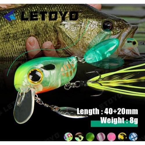 LETOYO Floating Fishing Lure Crank 40mm 8g Bass Pike Wobblers Crankbait Creativity Fishing Bait With Spoon Artificial Hard Baits