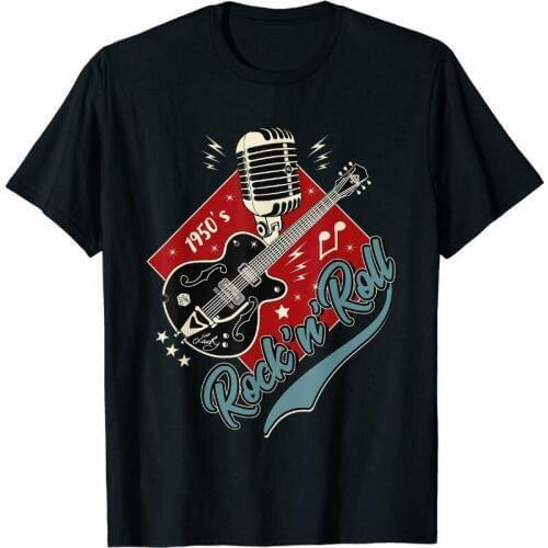 50S Rockabilly Clothing Swing 1950S Greaser Rocker Black Men 2019 Brand Clothing Tees Casual Male Designing Cheap T Shirts