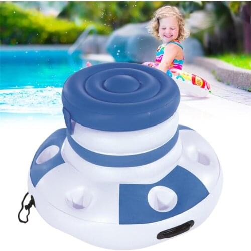 Inflatable Ice Bucket Drink Holder Ice Bucket Cooler Table Bar Tray Beach PVC Air Mattress Water Food Drink Holder Pool Floater