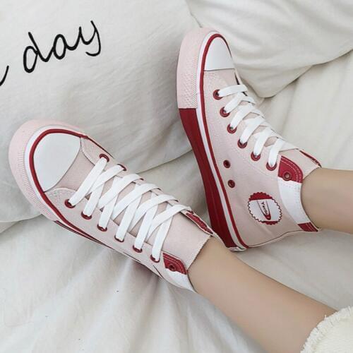 Autumn New Casual Design Fashion Canvas Women Jeans Shoes Flat Students Outdoor High Top Sneakers Female U12-16