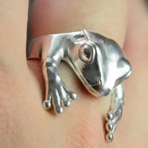 New Arrival Frog Rings For Women Cute Frog Toad Metal Animal Wrap Ring Wedding Ring Men Grilfriend Party Gifts