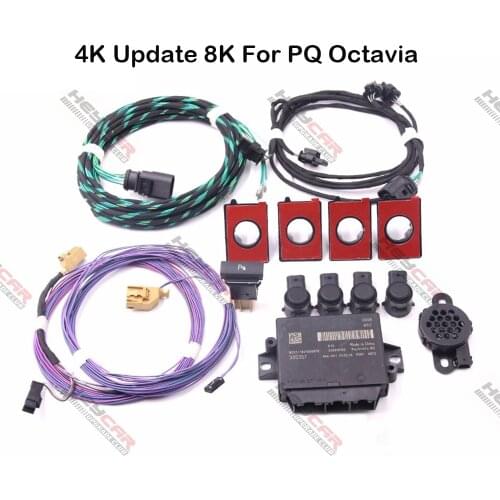 Park Pilot Front 4K Update 8K Sensor With Visible OPS Parking FOR PQ Skoda Octavia MK2