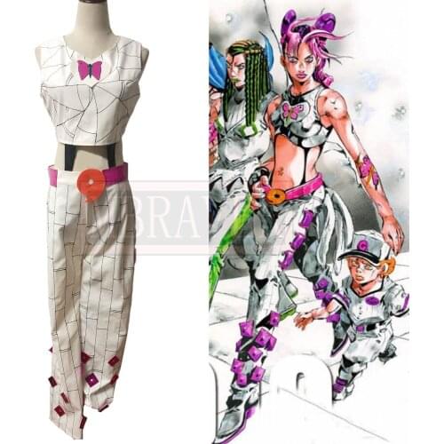 JoJos Bizarre Adventure Jolyne Cujoh Jolyne Kujo Cosplay Costume Halloween Party Uniform Outfit Custom Made Any Size