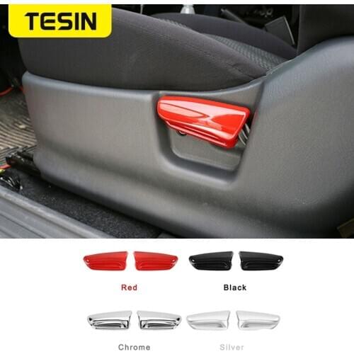TESIN ABS Interior Seat Adjustment Handle Decorative Cover Trim for Suziki Jimny 2007-2017 Accessories