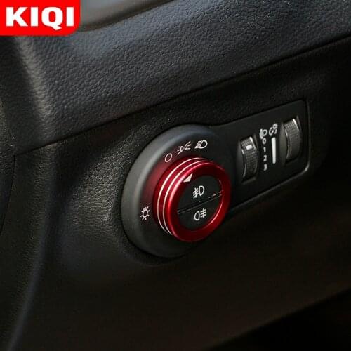 Car Headlight Switch Knob Trim Cover Head Lamps Knobs Covers for Jeep Compass 2017-2019 Renegade 2015 - 2019 Accessories