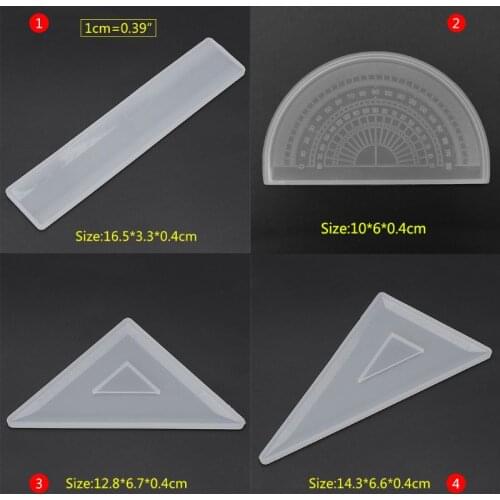 Silicone Mold Ruler Mirror DIY Crafts Jewelry Handmade Stationery Epoxy Resin