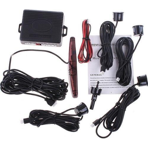 LED Display system Car Parking Reverse Backup Radar System 4 sensors R6 Car Parking sensor with drill