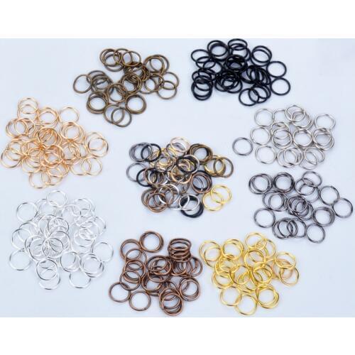 4/6/8/10mm 200pcs Single Loops Open Jump Rings Split Rings For Jewelry Making Necklace Bracelet DIY Accessories