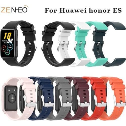 Sport Silicone Watch Strap For Huawei Honor Watch ES Smart Watch replacement For Samsung Galaxy Active 2 40mm 44mm Band Correa