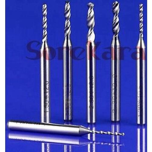 5PCS 0.9mm Tungsten Carbide Drill Bits Micro Engraving CNC PCB Endmill Carving Tools For Aluminum Wood Acrylic Plastic