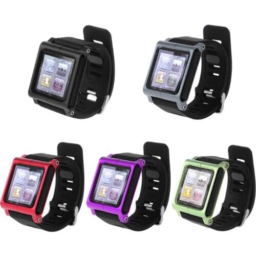 Smart Aluminum Metal Watch Band Wrist Kit Cover Case For Apple iPod Nano 6 6th
