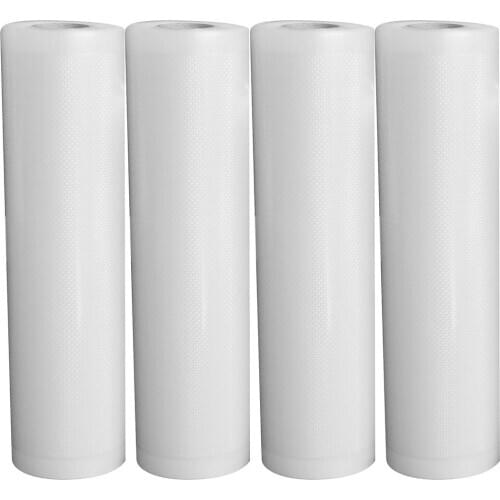 4 Rolls 20M Vacuum Sealer Roll Food Seal Bag Cuttable Food Saver Bag - 28 * 500cm