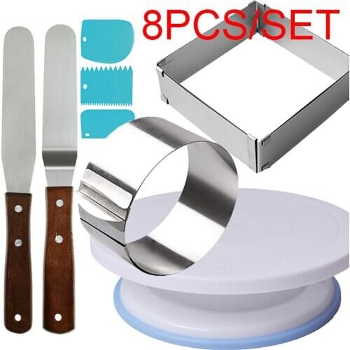 10 Inch High Quality Cake Stand Craft Turntable Set Platform Cupcake Rotating Plate Revolving Cake Baking Decorating Tools