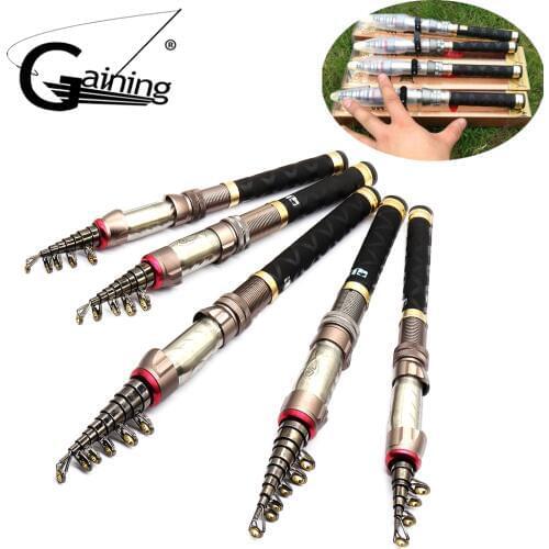 High Carbon Saltwater Telescopic Fishing Rod Superhard Ultra Light Rod Carbon 1.3-2.4M Fishing Rod Spinning Fishing Pole
