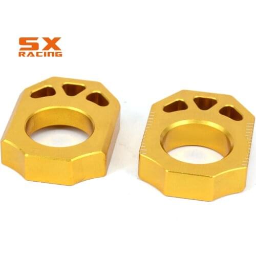 Motorcycle CNC Rear Chain Adjuster Axle Block For SUZUKI RMZ250 04 05 06 07 08 09 10 11 12 13 14 15 16 RMZ450 05-16 RMX450Z