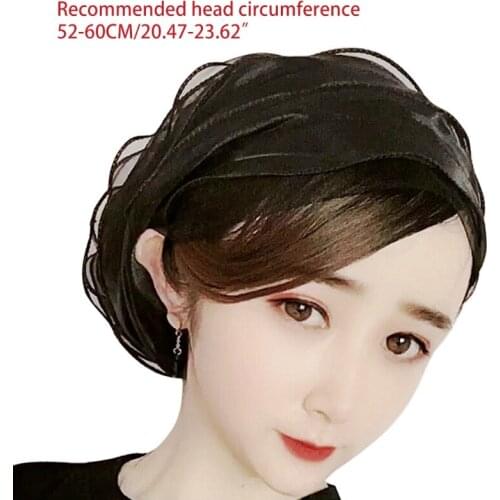 Women Muslim Pleated Mesh Hijab Turban Cap Multi Layer Sheer Tulle Solid Color Stretch Beanie Headwrap Bonnet Hair Loss Hat Y1AC