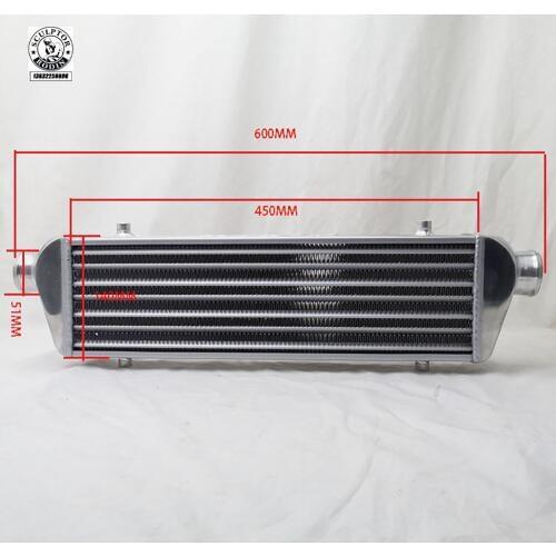 450*140*65mm Universal Turbo Intercooler bar&plate OD=51mm Front Mount intercooler