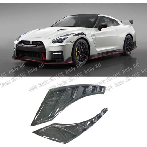 Car-styling For Nissan R35 GTR 08-17 Carbon Fiber Fender Vent Glossy Finish Wheel Arch Cover Air Duct Fit CBA DBA MY17
