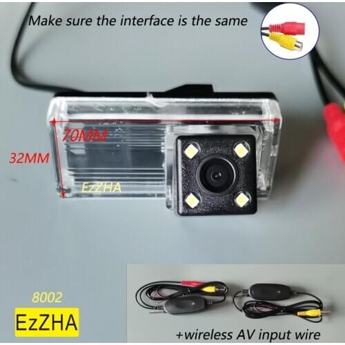 EzZHA HD Reverse Rear View Camera 4 8 12 LED For Toyota Reiz Land Cruiser 120 Prado LC100 LC200 Car Parking Monitor Waterproof