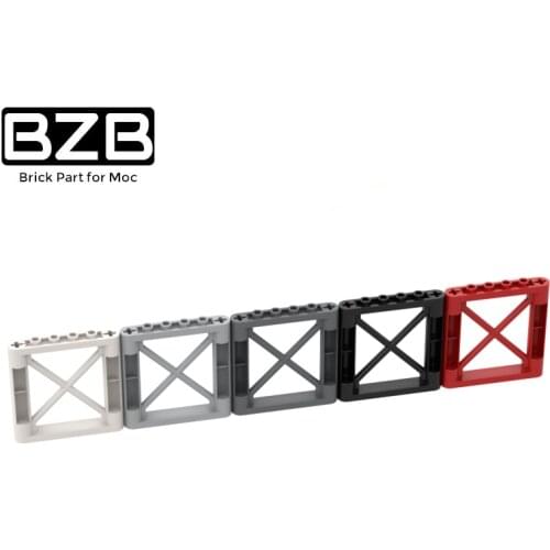 BZB MOC 64448 1x6x5 Pillar Frame Creative Building Block Model Kids DIY High-tech Brick Parts Best Toys Gifts