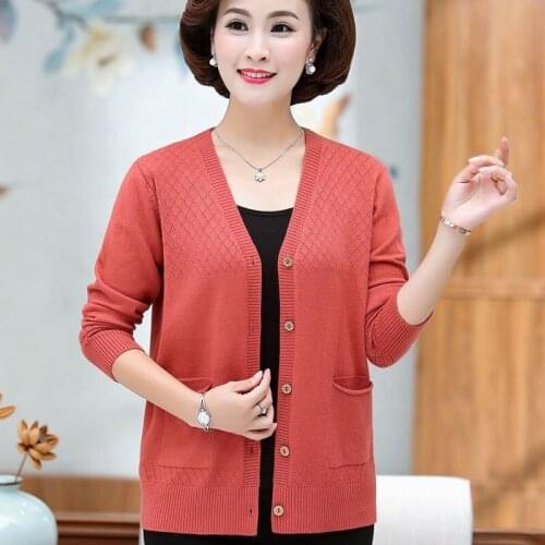 2021 Short Cardigan Middle-aged Women Spring Autumn Sunscreen Air Conditioning Shirt Sweater Knitted Outerwear Small Cape Y601