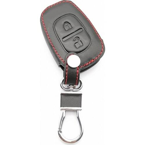 2 Buttons Leather Car Key Case Remote Cover For Renault TRAFIC VIVARO PRIMASTAR MASTER KANGOO Protective Shell