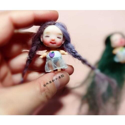 Top quality Thumb Doll-5 Closed eyes Girl open mouth OB11 Baby Mini Custom Human 5 cm cute High-end Art Hobbie Toy Gift Model