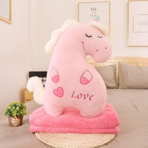 Multi-function Plush Folding Cushion Unicorn Pillows Two-in-One