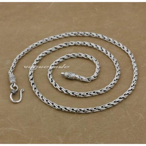 925 Sterling Silver Fashion Necklace Diameter 3.0mm Chain 8L012 Length 20 inches