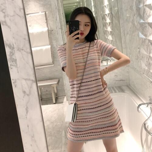 Fashion Women Dress Short Casaul Short Sleeve Woman Dresses Korean Style Women Clothing Vestidos Femininos Verao 2021 WPY2771