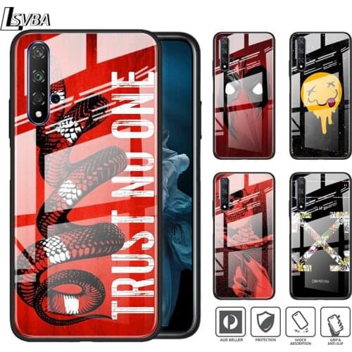 Fashion Terror Smiley For Huawei Honor 30 20 10 9X 8X Lite Pro Plus Tempered Glass Shell Phone Case Cover