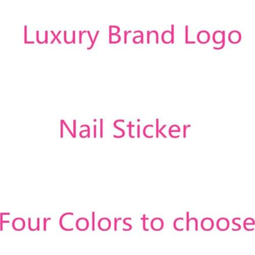 2021 New Brand Logo Nails Stickers Fashion 3D Manicure Art Decorations Decals Foil Gold Sticker For Nails Salon Girls
