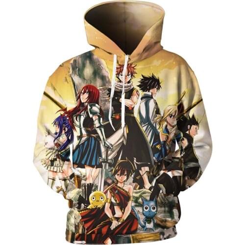Cloudstyle 2021 new Fairy Tail Hoodies 3D Print Sweatshirts Men Women Unisex Hoodie Anime Pullover Clothing Hooded