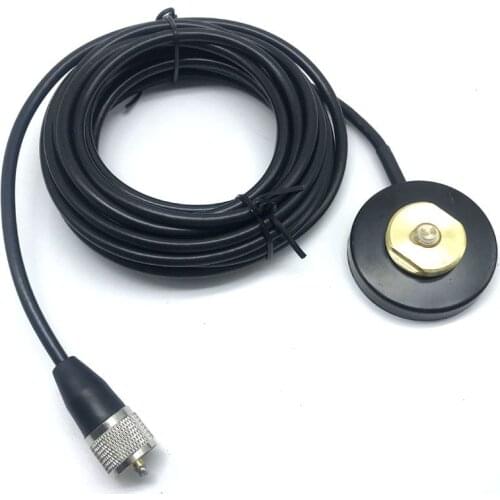 New UHF/VHF to NMO Connector Antenna Magnetic Mount Base Adapter with RG-58 5m Extension Cable for Car Mobile Radio Accessories
