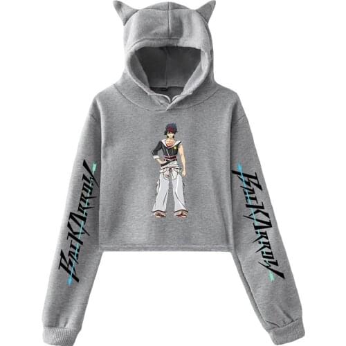 BACK ARROW new kawaii high street hip-hop cat ear cotton hoodie ladies hooded pullover loose casual top ins wind sweater