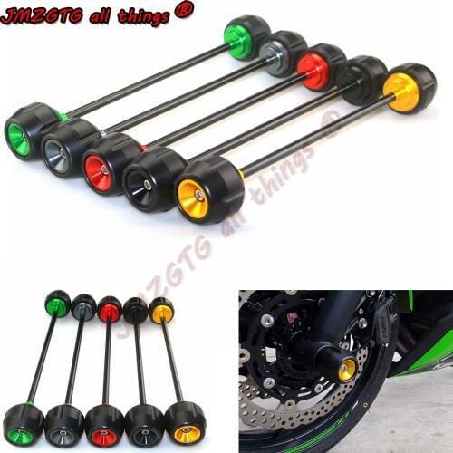Motorcycle Front CNC Wheel Axle Fork Crash Protector Slider Stand Screw For KAWASAKI Z650 Ninja650 2017 2018 2019