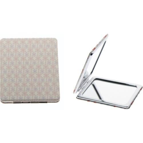 8.5*6cm Rectangle Double Side Cute Portable Folding Compact Makeup Hand Vanity Cosmetic Pocket Mirror For Women Girl Kid Gift