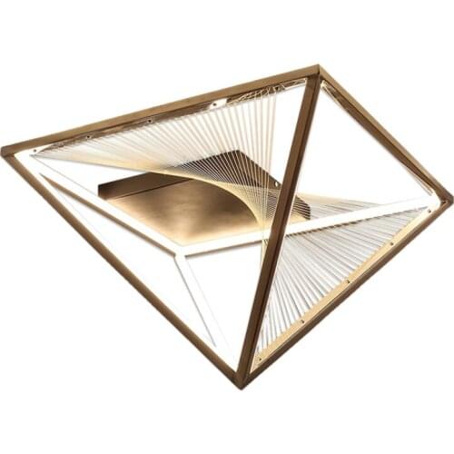 Custom luxury contemporary home decoration gold led ceiling light