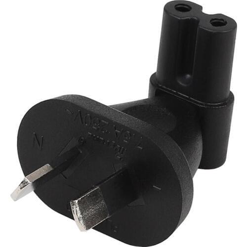 AU TO IEC320 C7 Power Conversion Plugs, Australia China 2 Male Pins to IEC 320 C7 AC Power Adapter