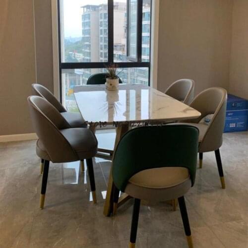 Nordic Dining Chair Modern Minimalist Backrest Upholstered Chair Creative Home Solid Wood Designer Chair Stool